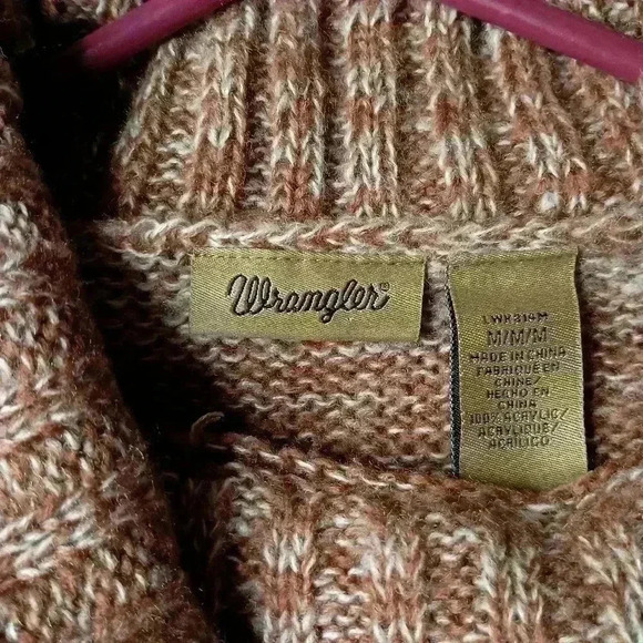 WRANGLER western style Fall Retro Knit Classic Cabincore sweater size M (#226) - Picture 4 of 5